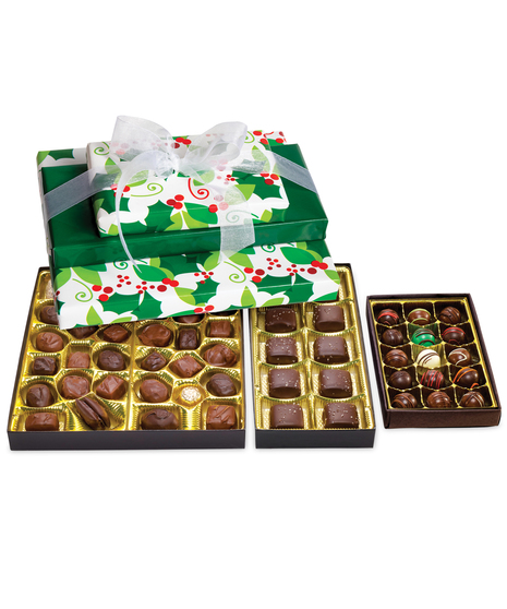 holiday tiered chocolate gift set